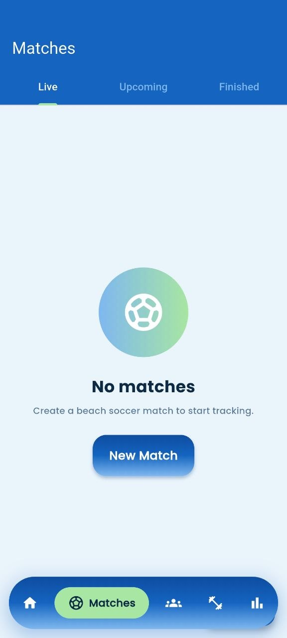 Create match screen